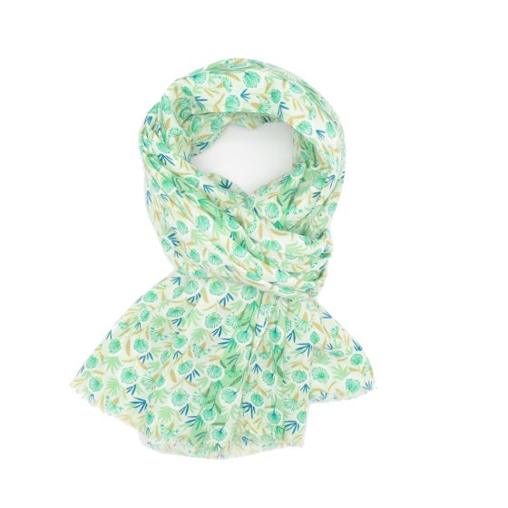 Amelia Dandelion Print Scarf In Mint