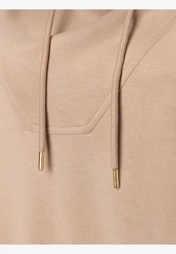 More & More Sweatshirt With Collar In Beige Macchiato