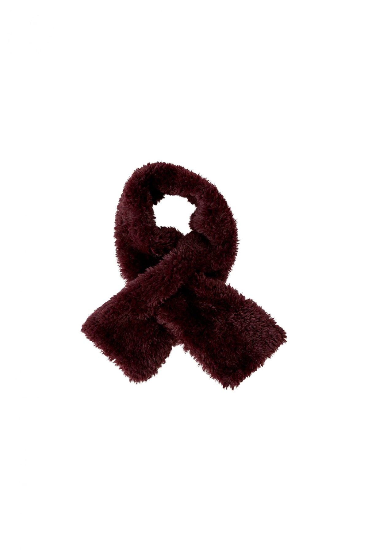 Faux fur Scarf in Bramble berry
