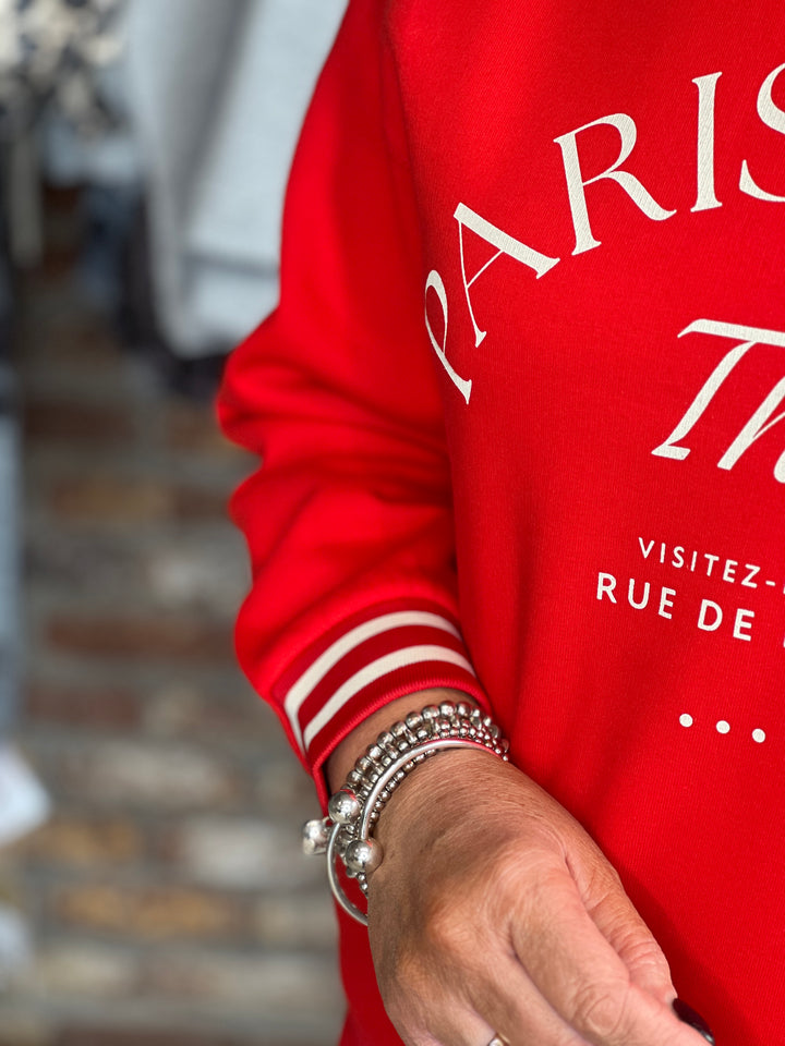 Street One Crew Neck sweatshirt In Racing Red