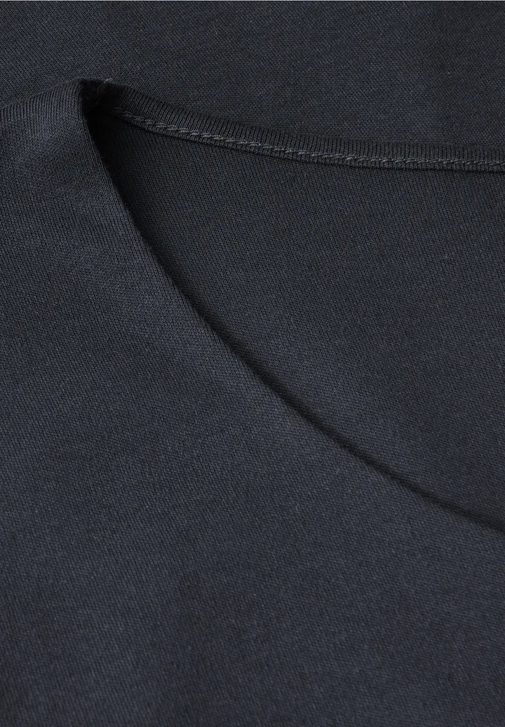 Street One Heart Neckline Top In Deep Water Blue