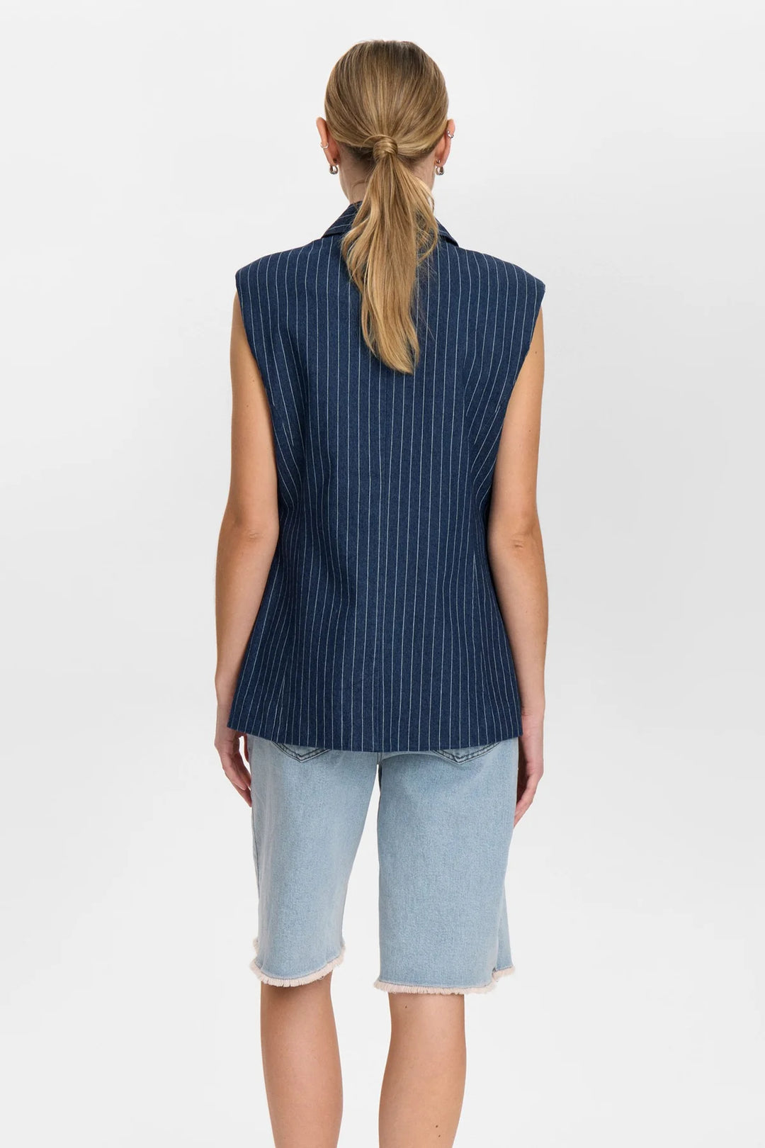 Nümph Nuvibeke Blazer In Medium Blue Denim