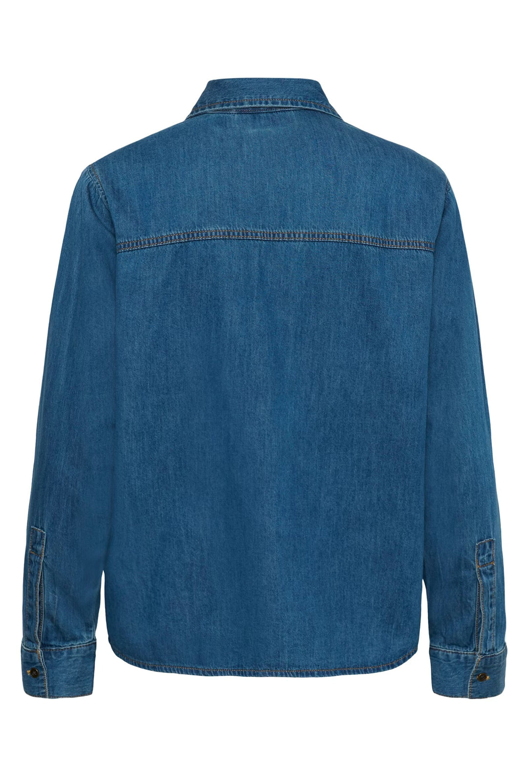 Culture Denim Shirt In Dark Blue Wash