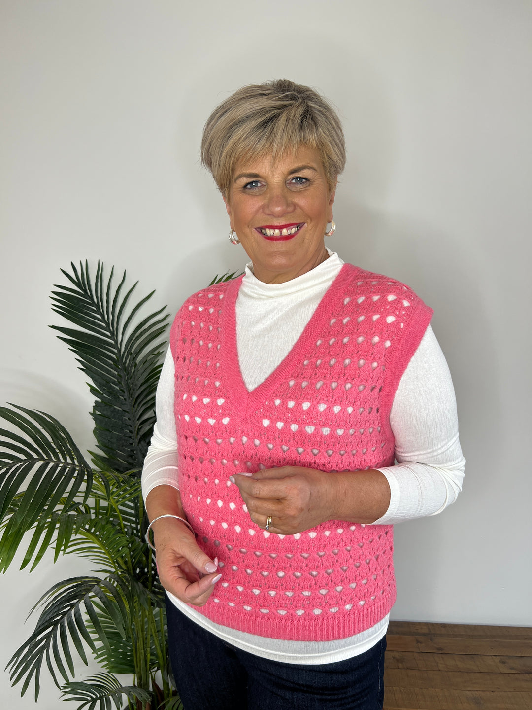 Nümph Nulaya Vest In Pink Lemonade