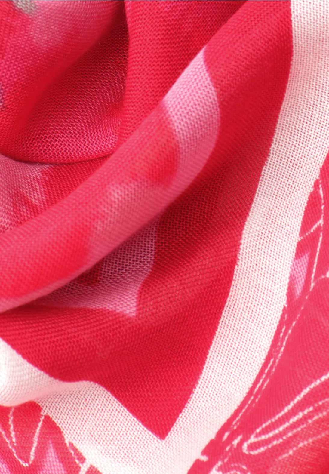Street One Square Print Scarf In Salsa Red