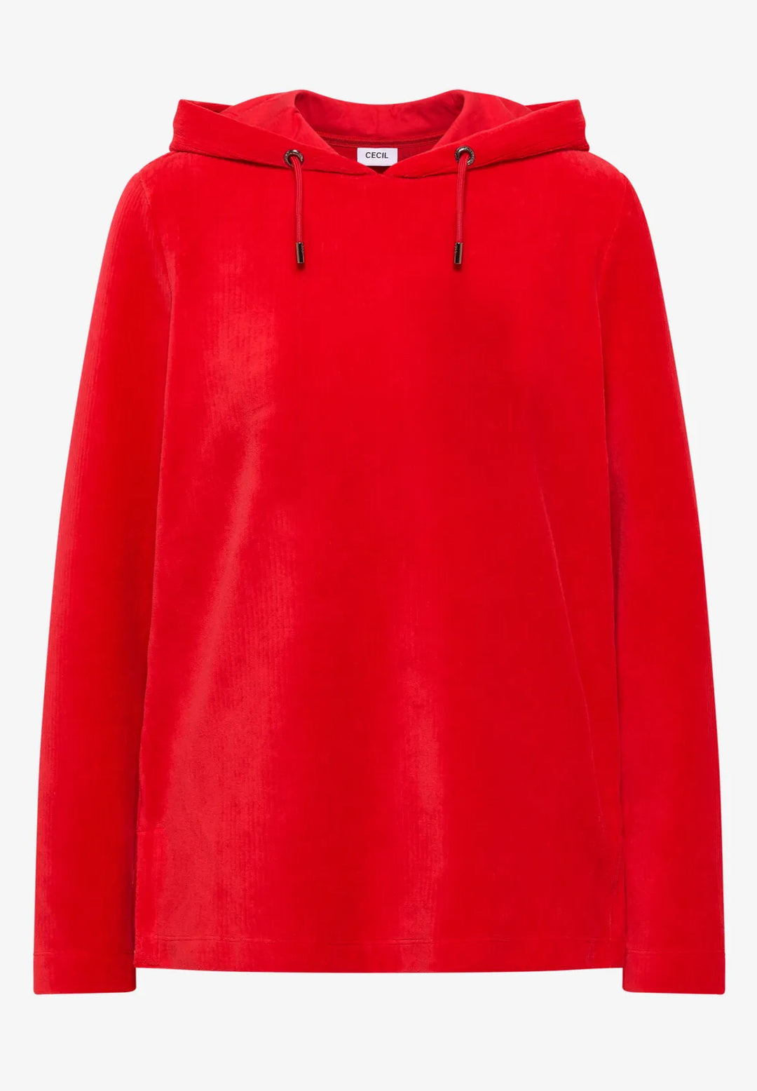Cecil Cord Hoodie In Fiery Red