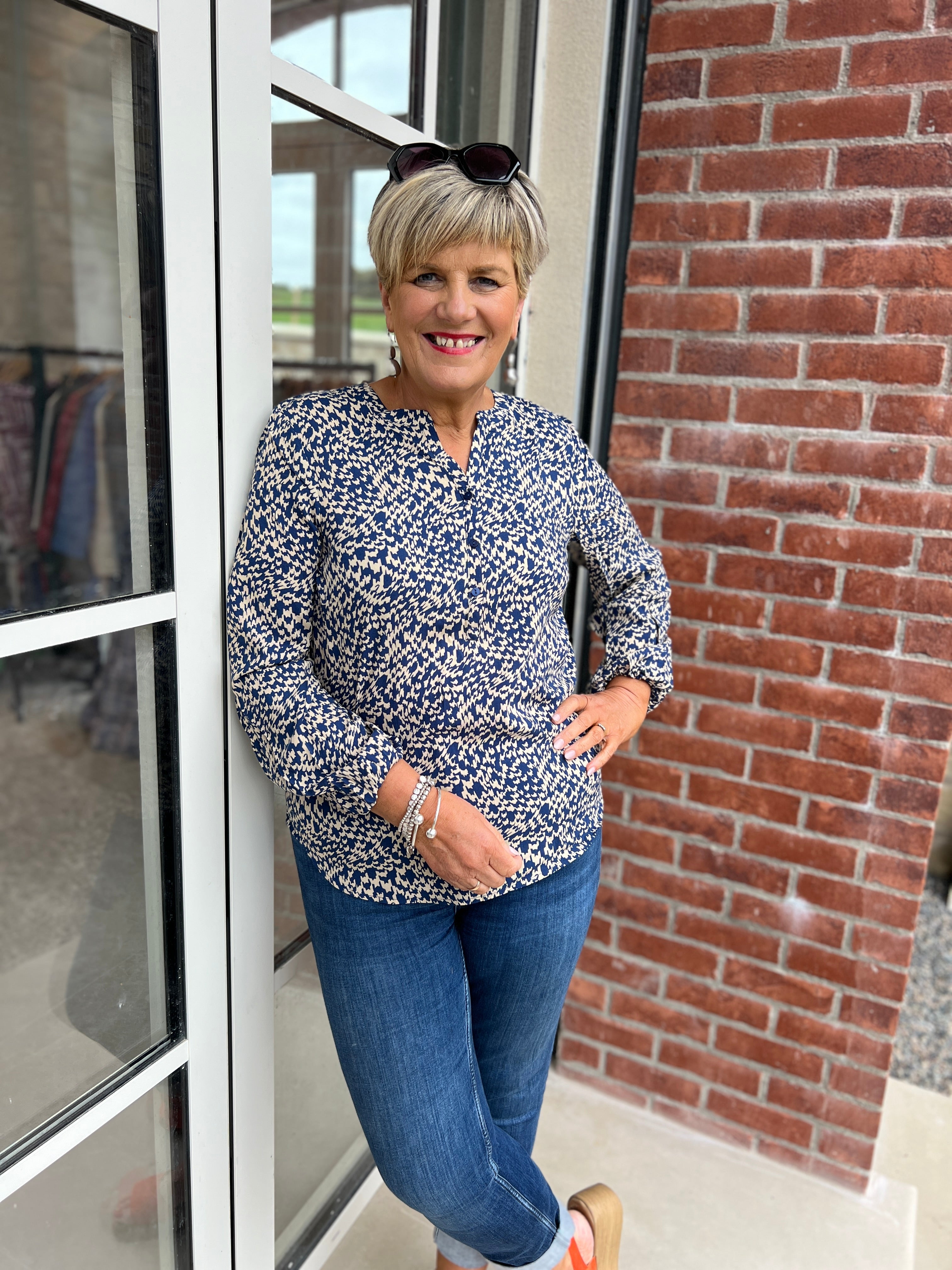 Soya Concept Van Blouse In Dark Blue