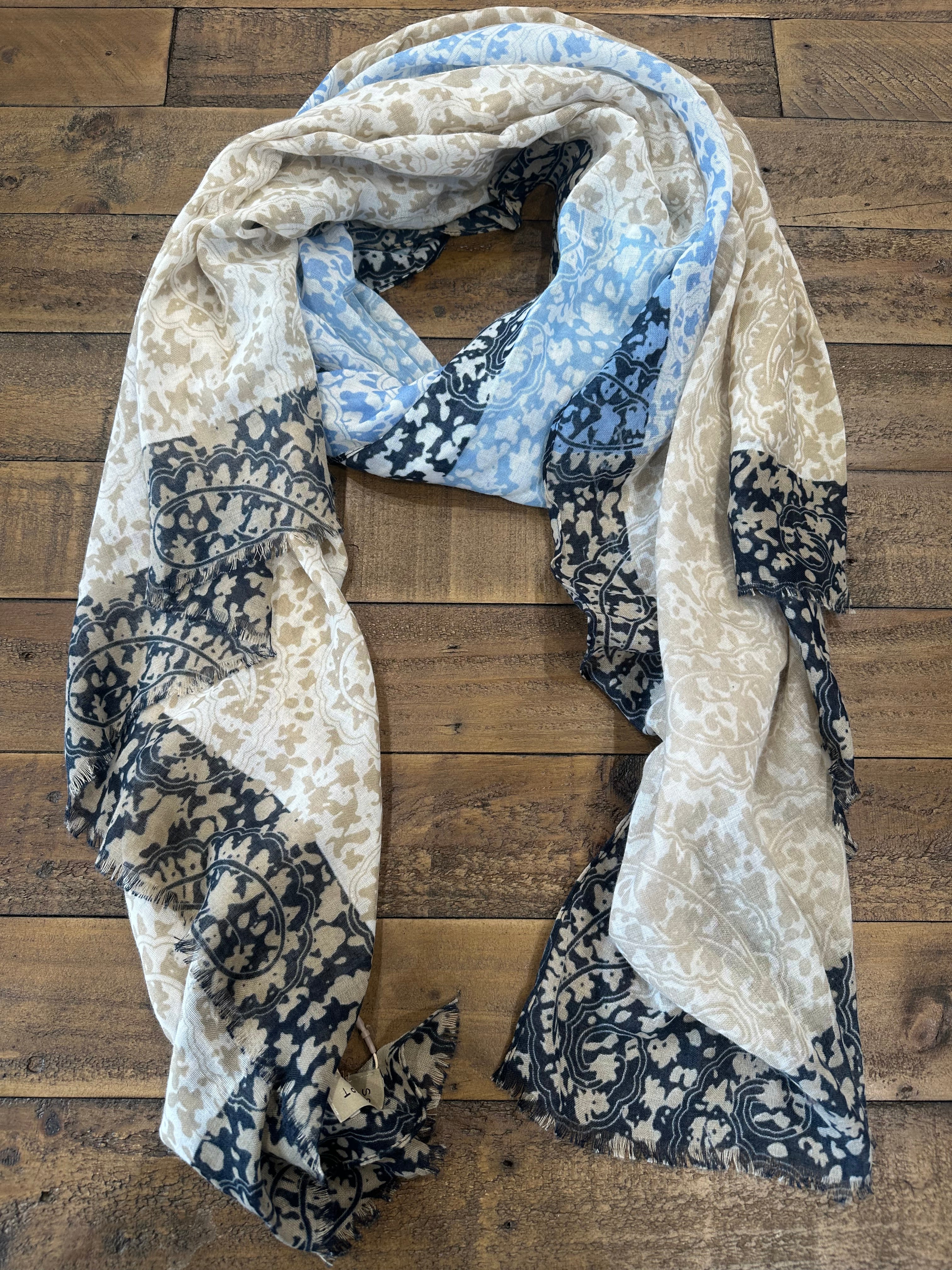 Soya Concept Denezia Scarf In Blue Multi