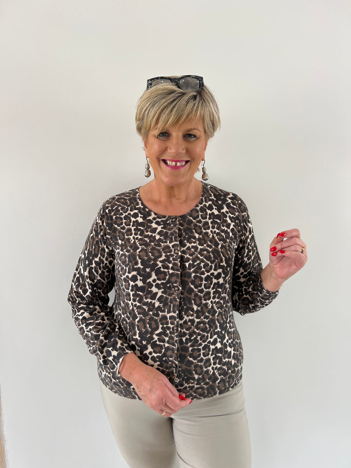 Soya Concept Sati Cardigan In Dark Brown