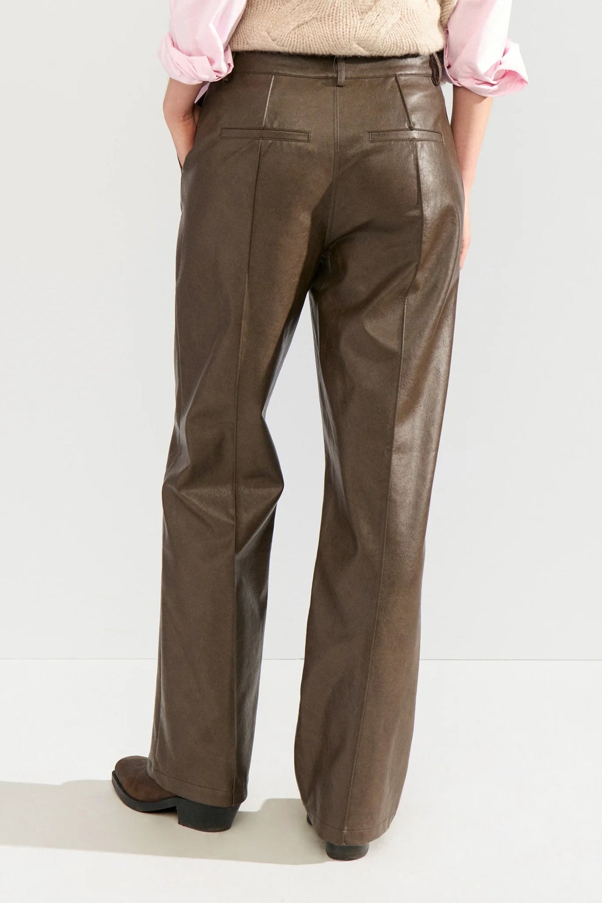 Nümph Nudorith Pu trousers in black coffee