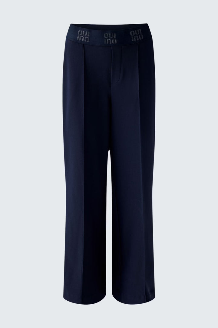 Oui Culotte Trousers In Dark Blue