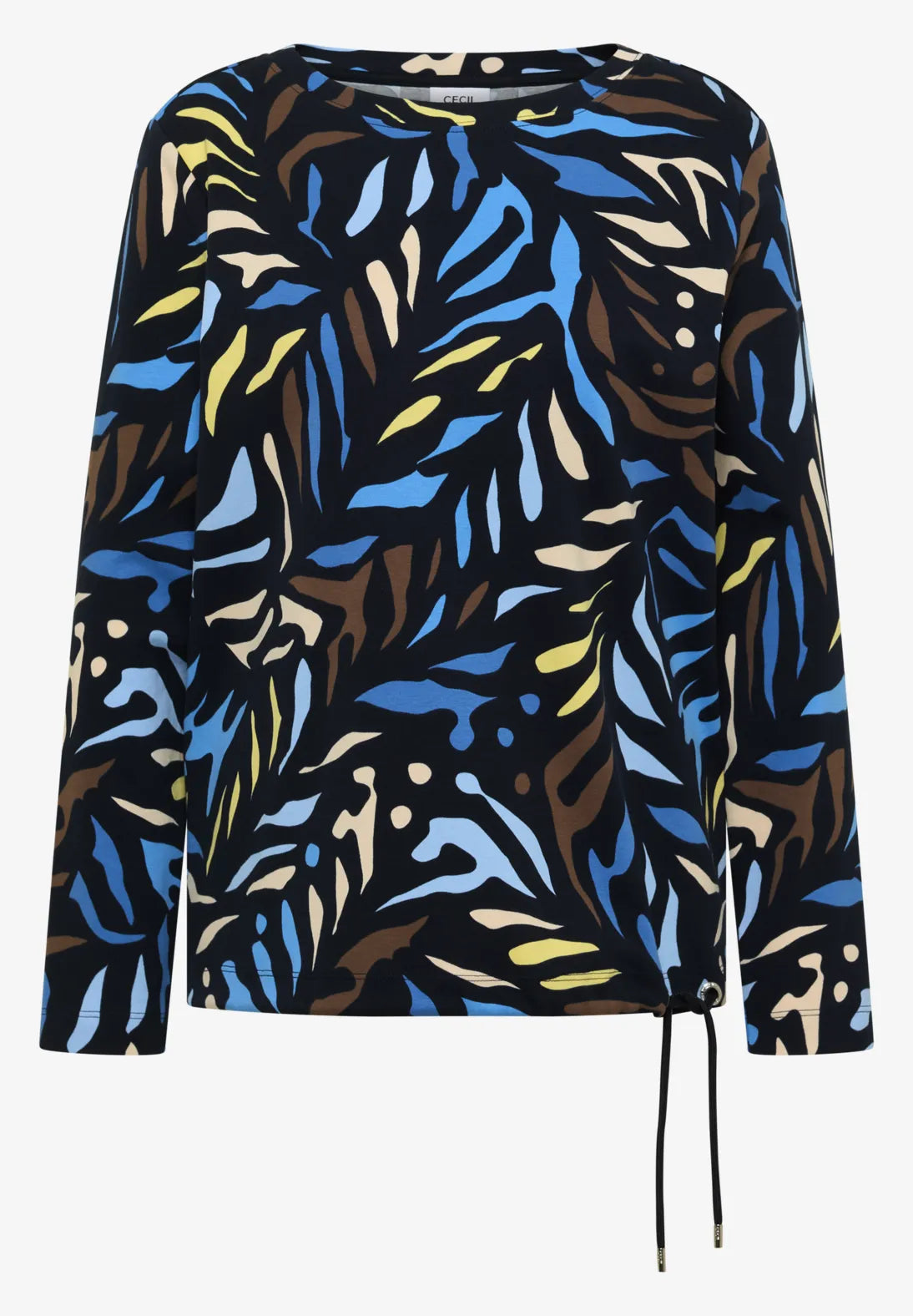 Cecil Round Neck Top In Universal Blue