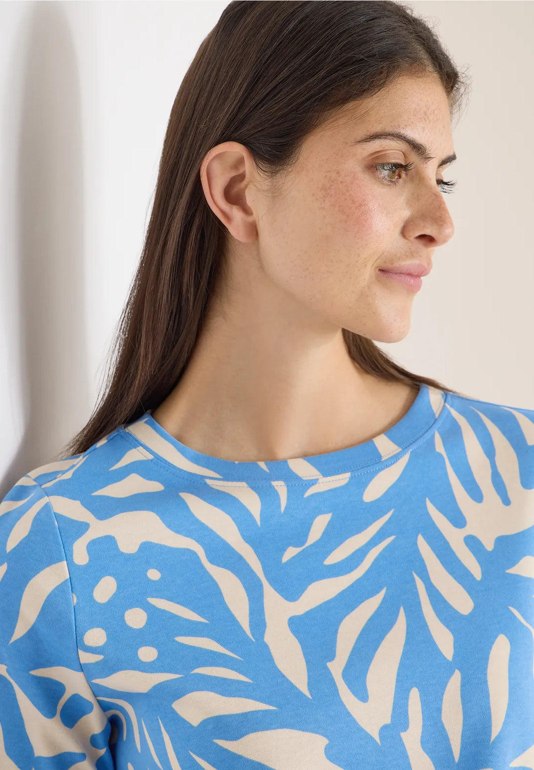 Cecil Two tone Sweatshirt In Fountain Blue