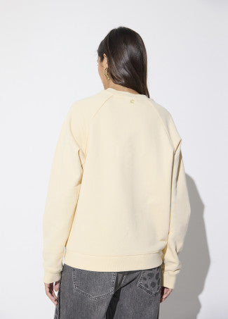 Sweatshirt with LC motif in Ecru