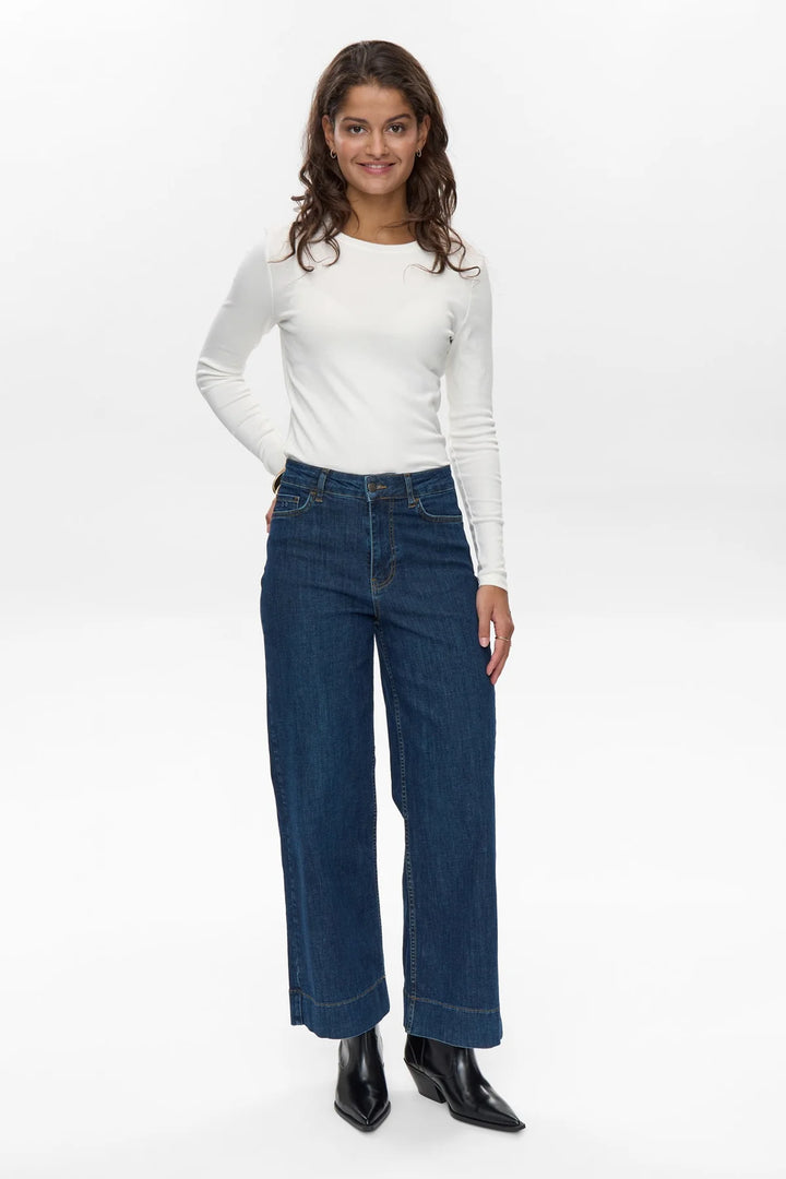 Nümph Nuparis Cropped jeans In Dark Blue Denim
