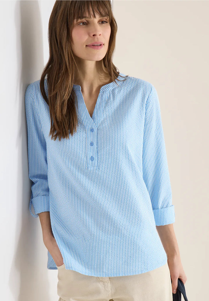 Cecil Striped Blouse In Cloud Blue