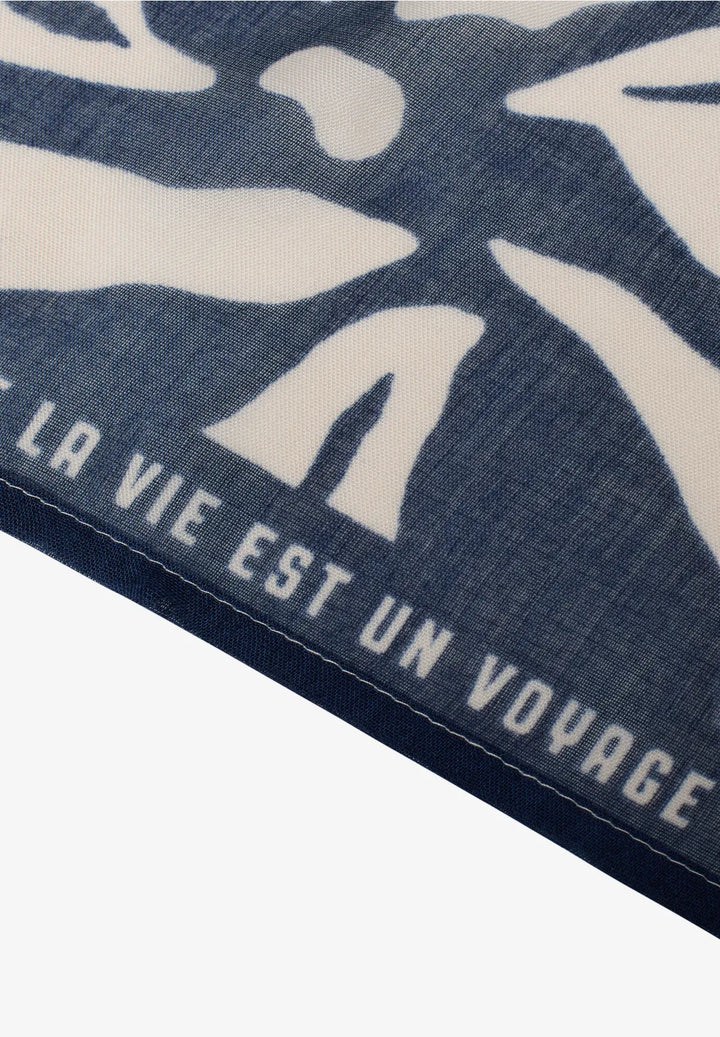 Cecil Multi Scarf With Tape In sporty denim