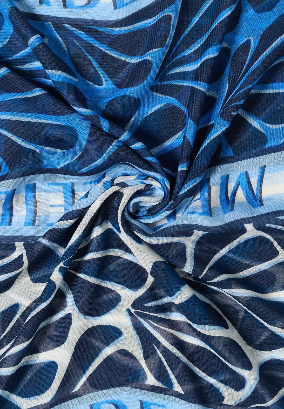 Cecil print Loop Snood In universal blue