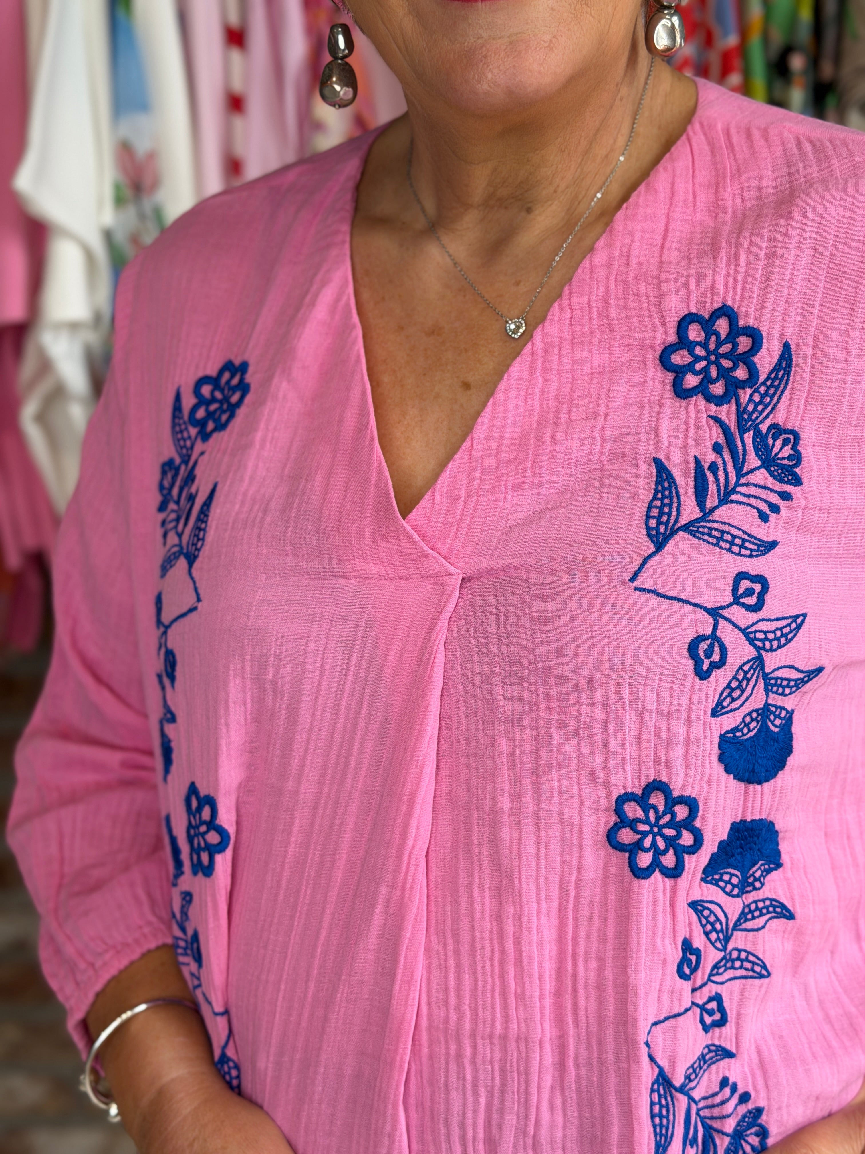 Culture Elina Blouse In Begonia Pink