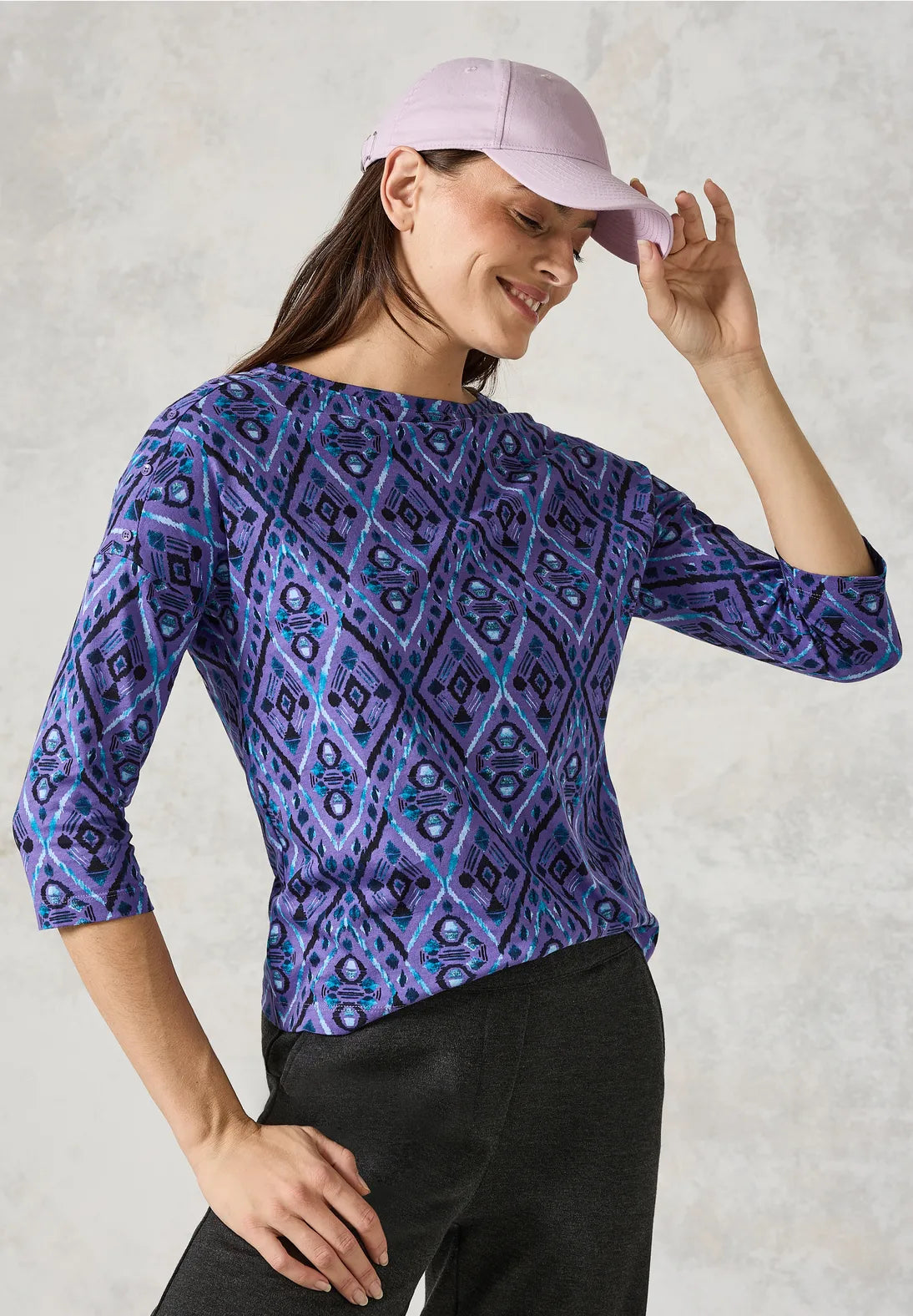 Cecil Rhombus Top In Wild Lilac