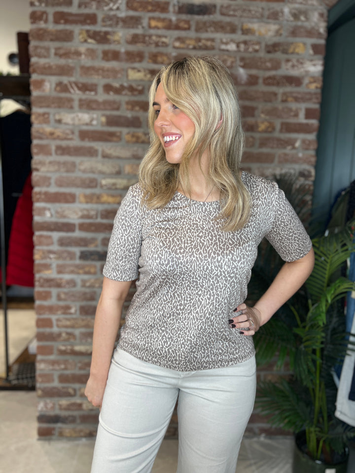 Street One Leo T-shirt In Light Terra Mocha