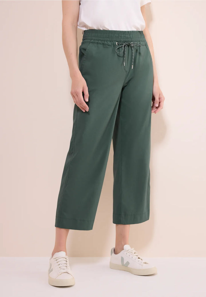 Cecil Neele Wide Leg Trousers In Khaki