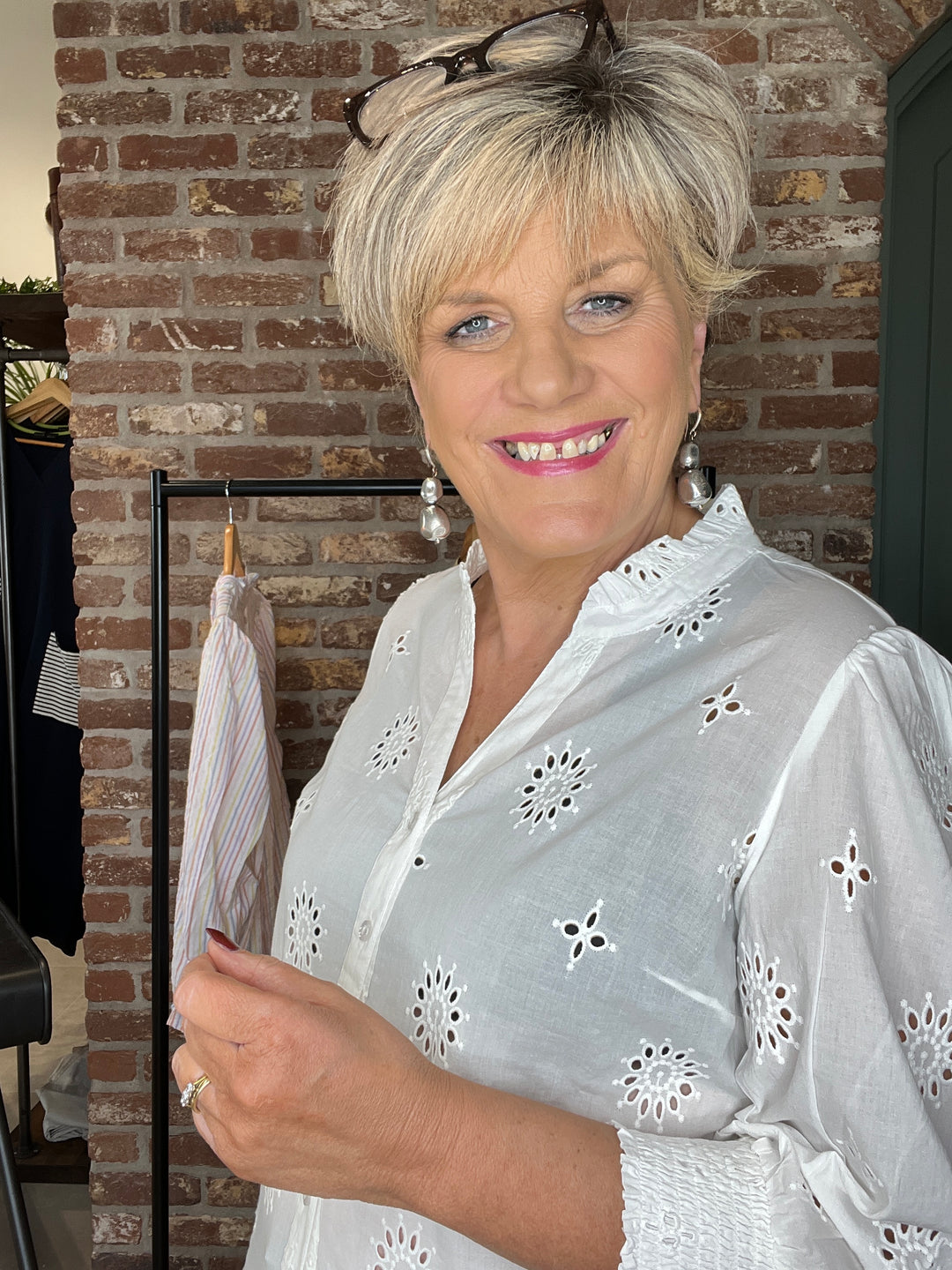 Nümph Embroidery Blouse In Bright White