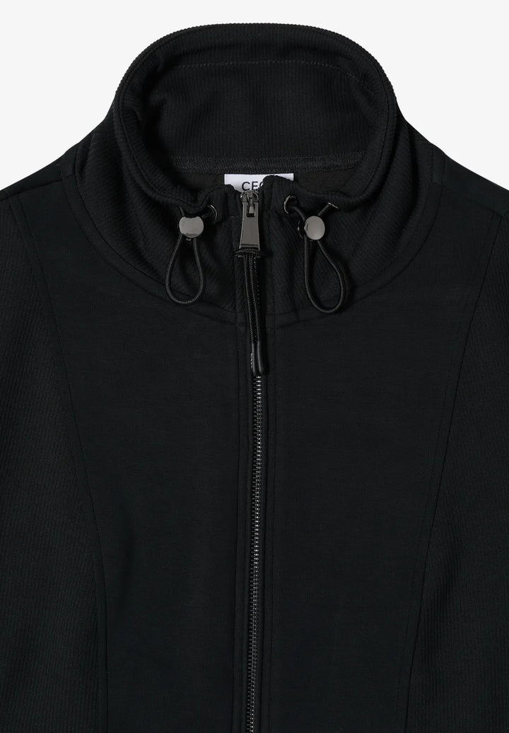 Cecil Sportive Sweat Jacket  In Black