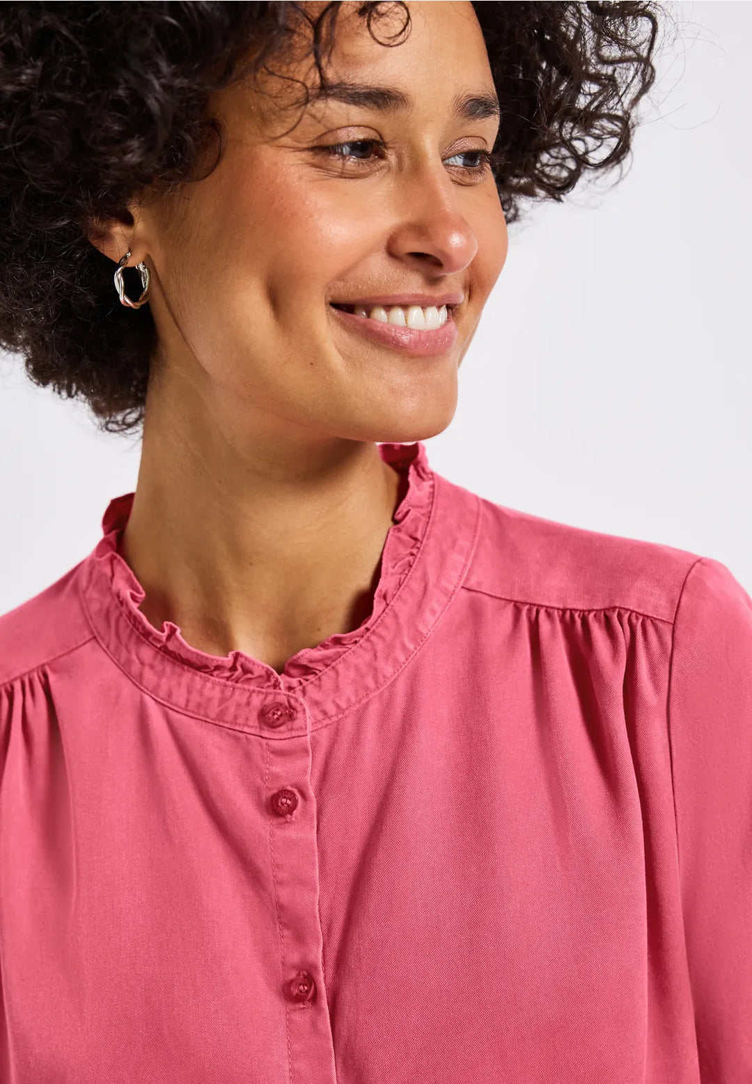 Street One Washed Look Blouse In Almond Coral