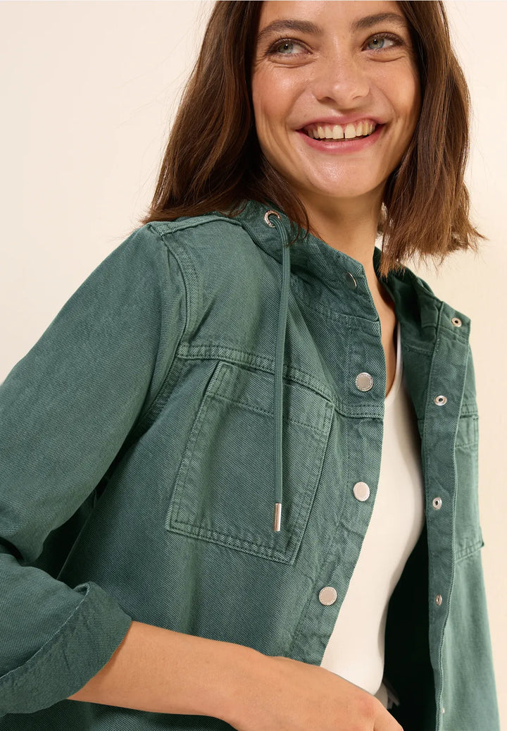 Cecil Overshirt With Hood In Khaki