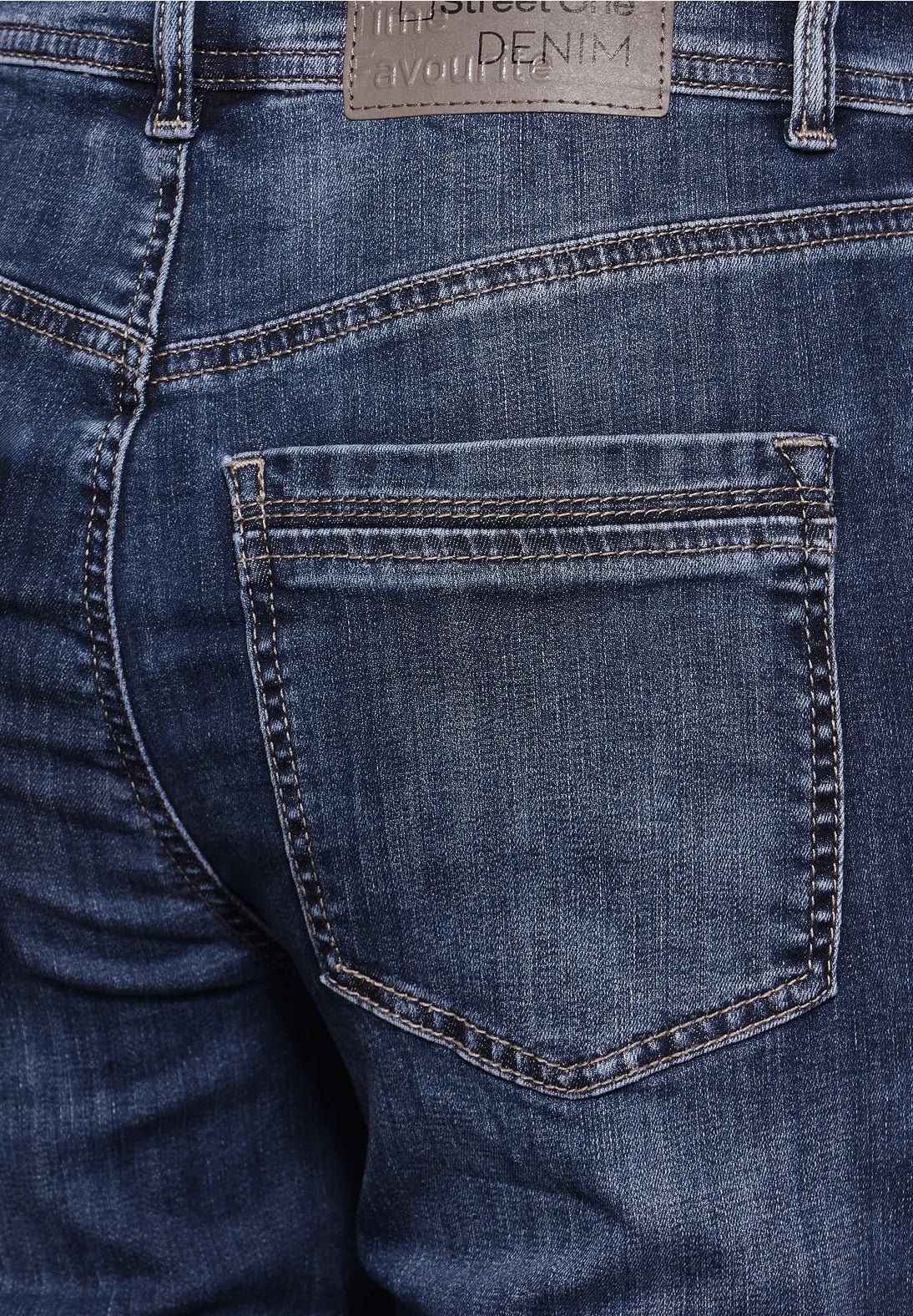 Street One Straight Leg Denim Jeans In Authentic Indigo wash