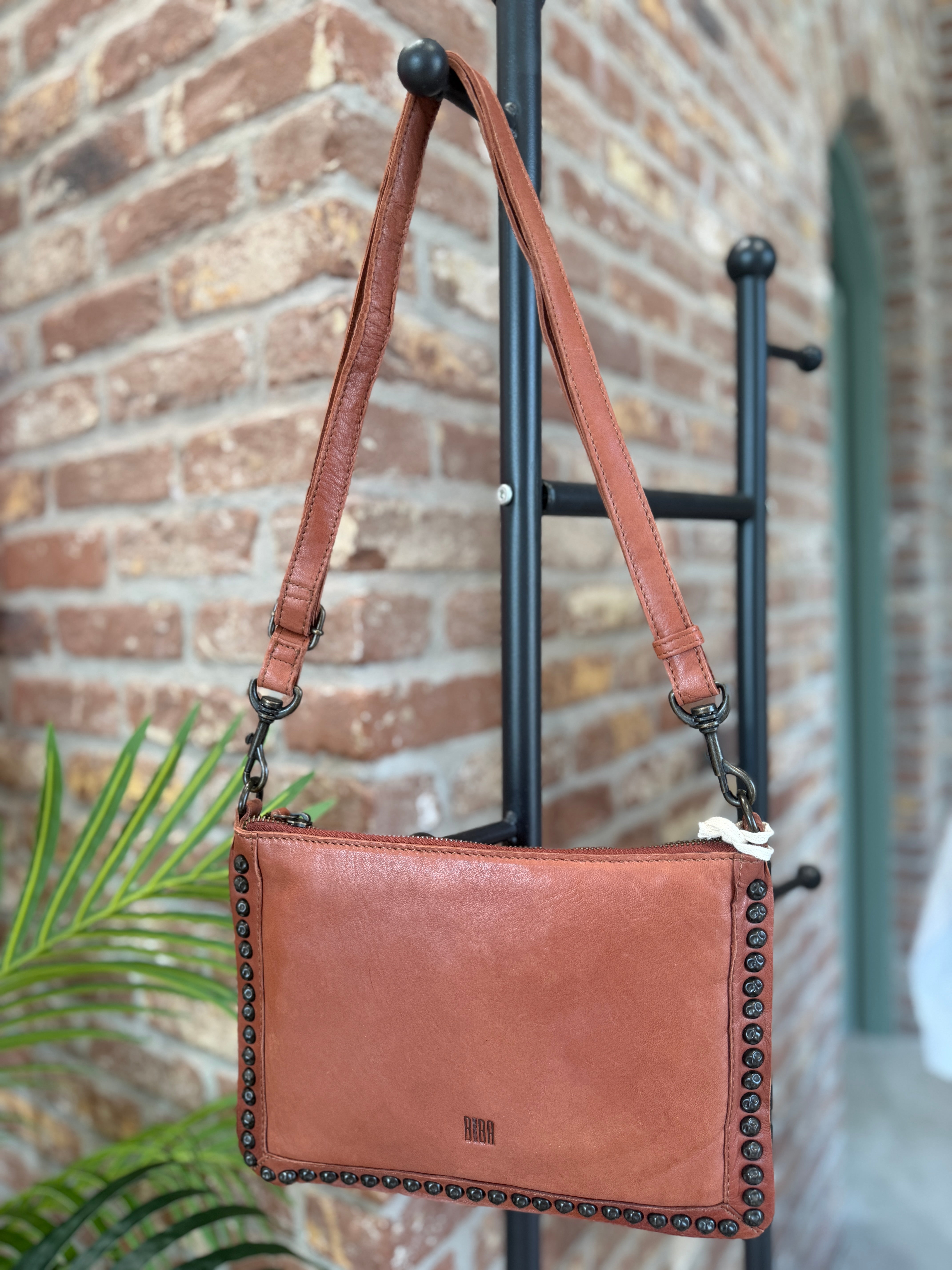 BIBA leather Portland Crossbody bag in Tan