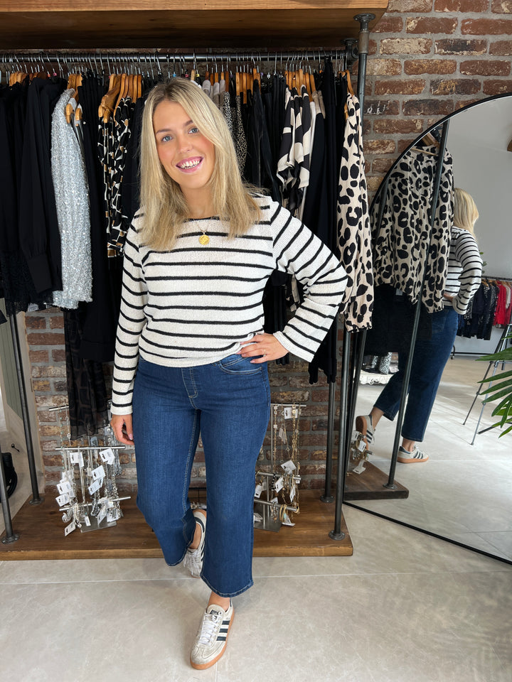 Stehmann Melli Culotte Trousers on Jeans In Dark Denim