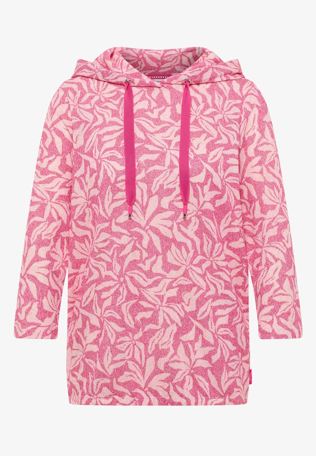 Cecil floral print hoodie In beetroot pink