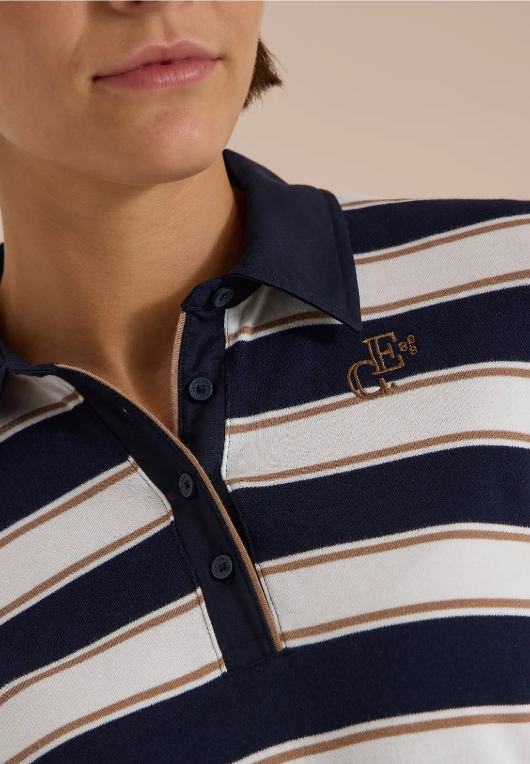 Striped polo shirt in urban dark navy