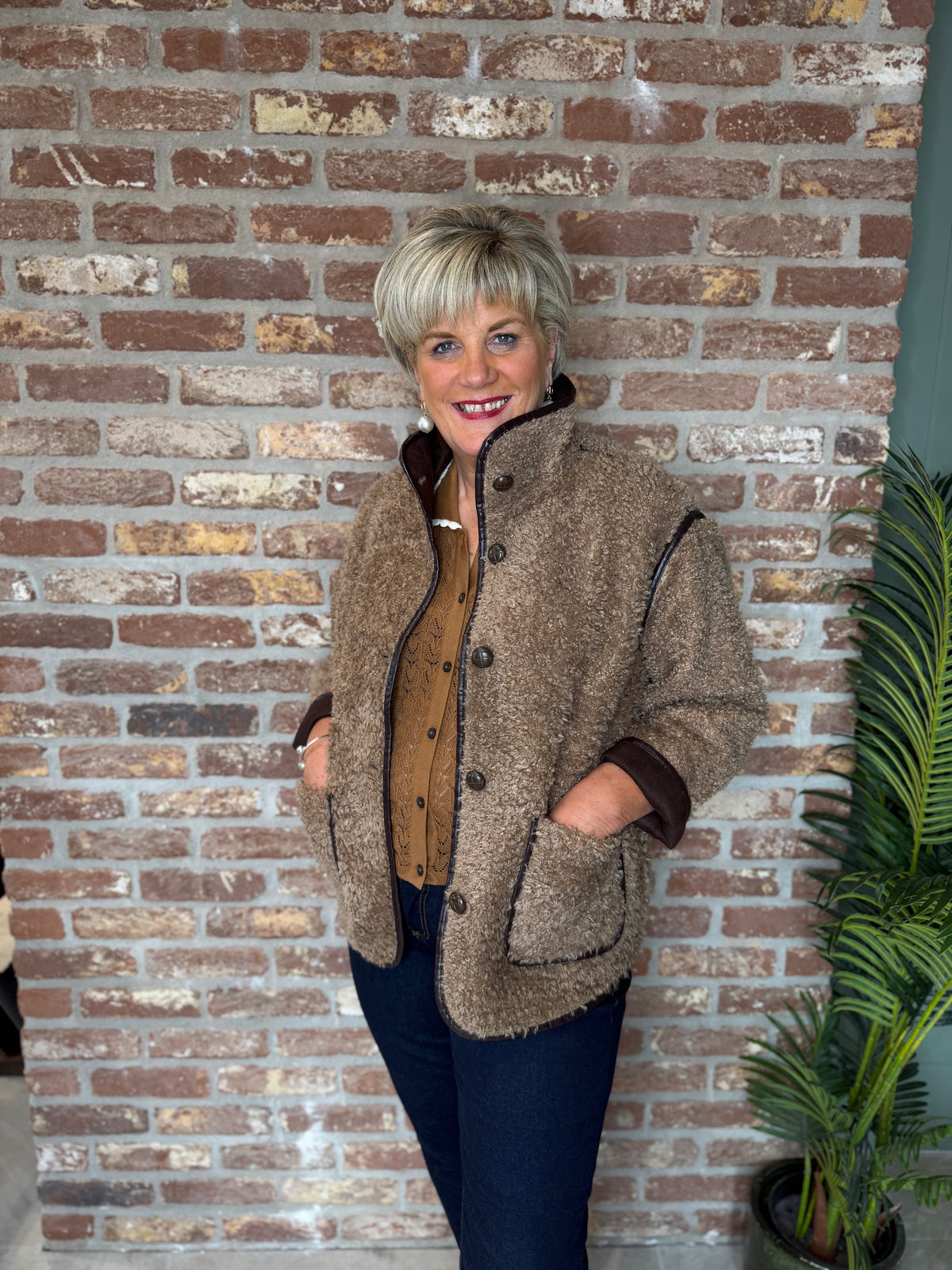 Samantha jacket in brown multi