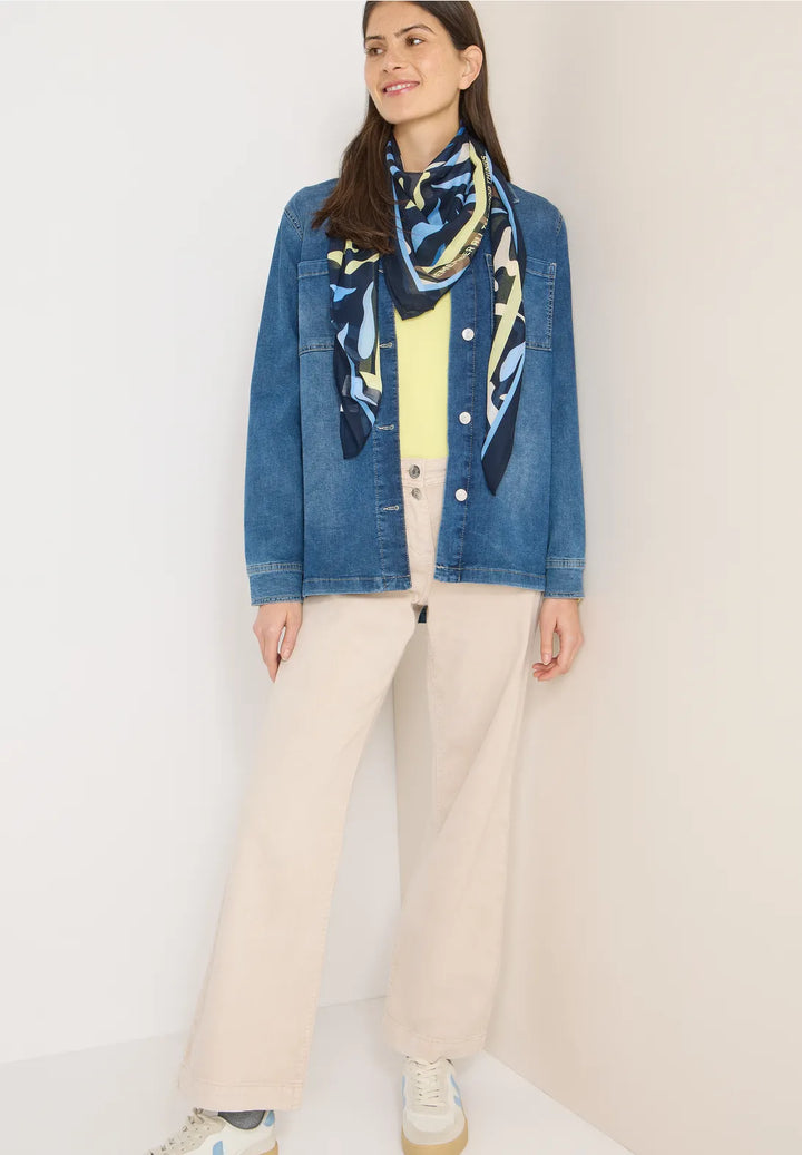 Cecil Print Cloth Scarf In Universal Blue