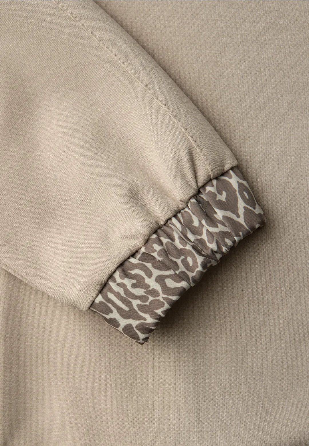 Street One Silk Look Jacket In Cotton Beige