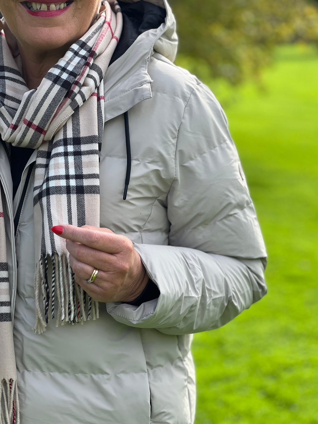 Tanta Puddle Puffa raincoat in Stone Grey