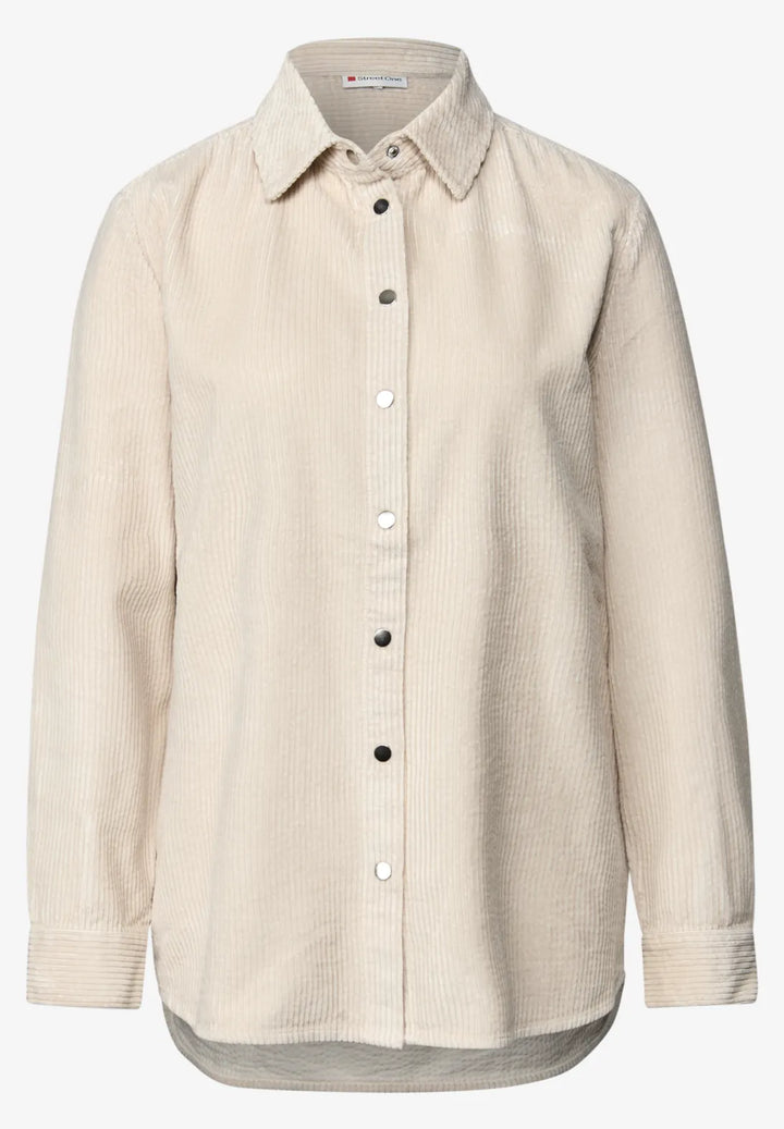 Street One Cord Jacket In Melted Beige