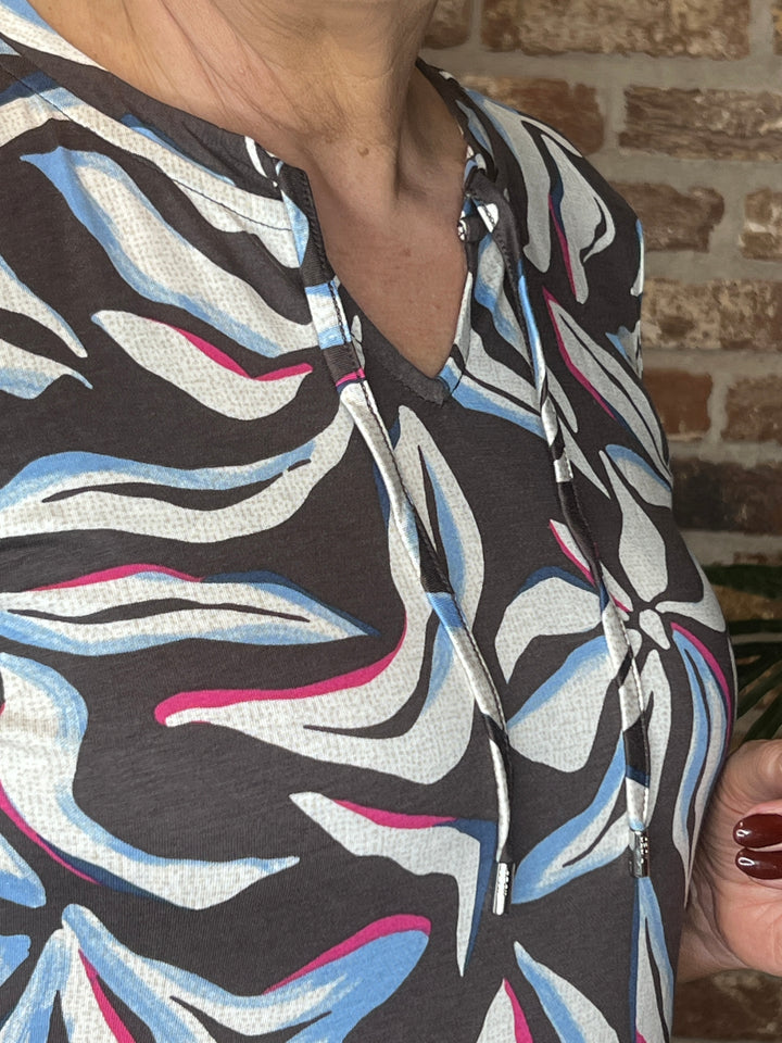 Cecil Multi Top With Tie In macchiato Brown