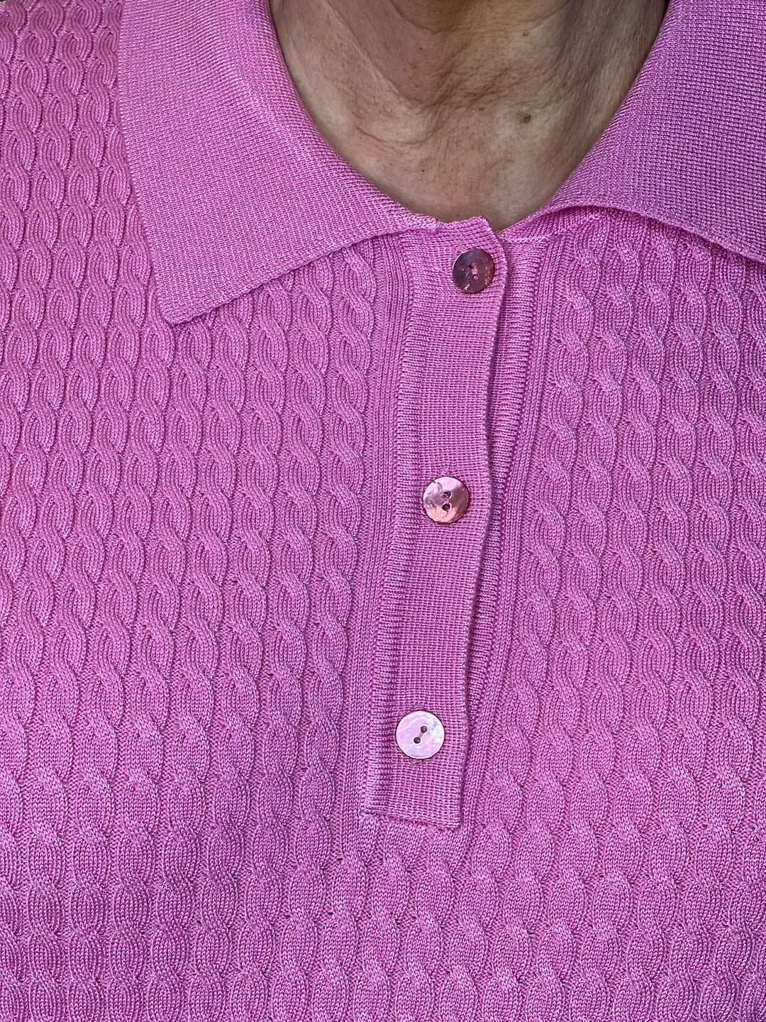 Nümph Nualette Polo Top In Fuchsia Pink