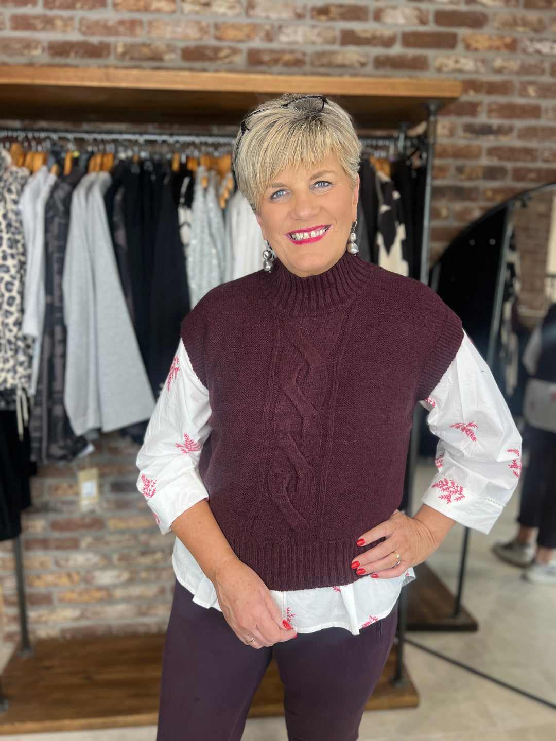 Nümph Nucally Pullover In Wine