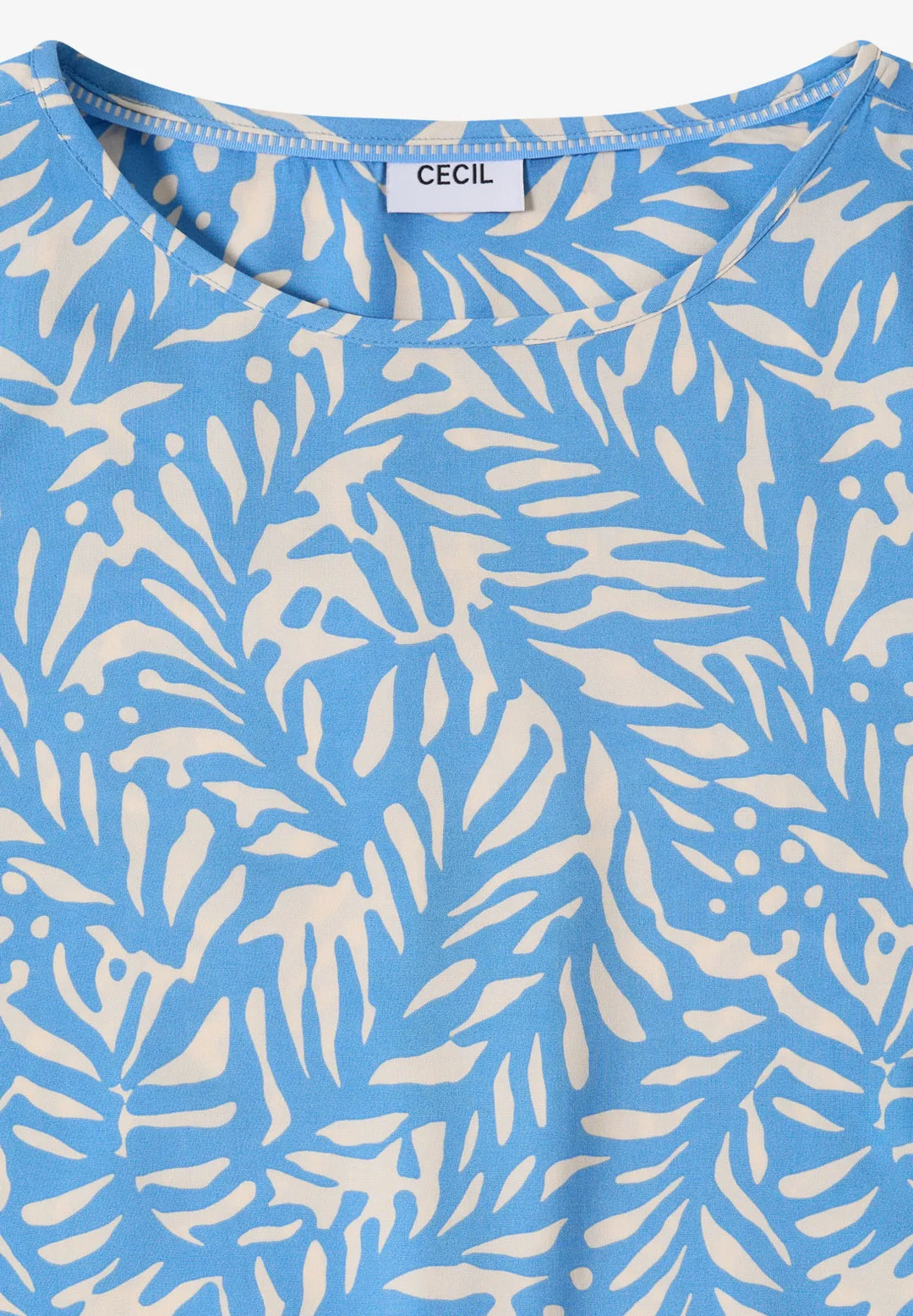 Cecil Two Tone Blouse In Fountain Blue