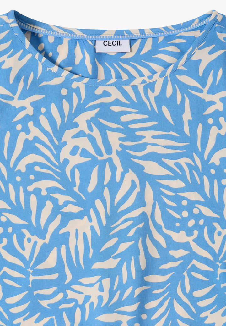 Cecil Two Tone Blouse In Fountain Blue