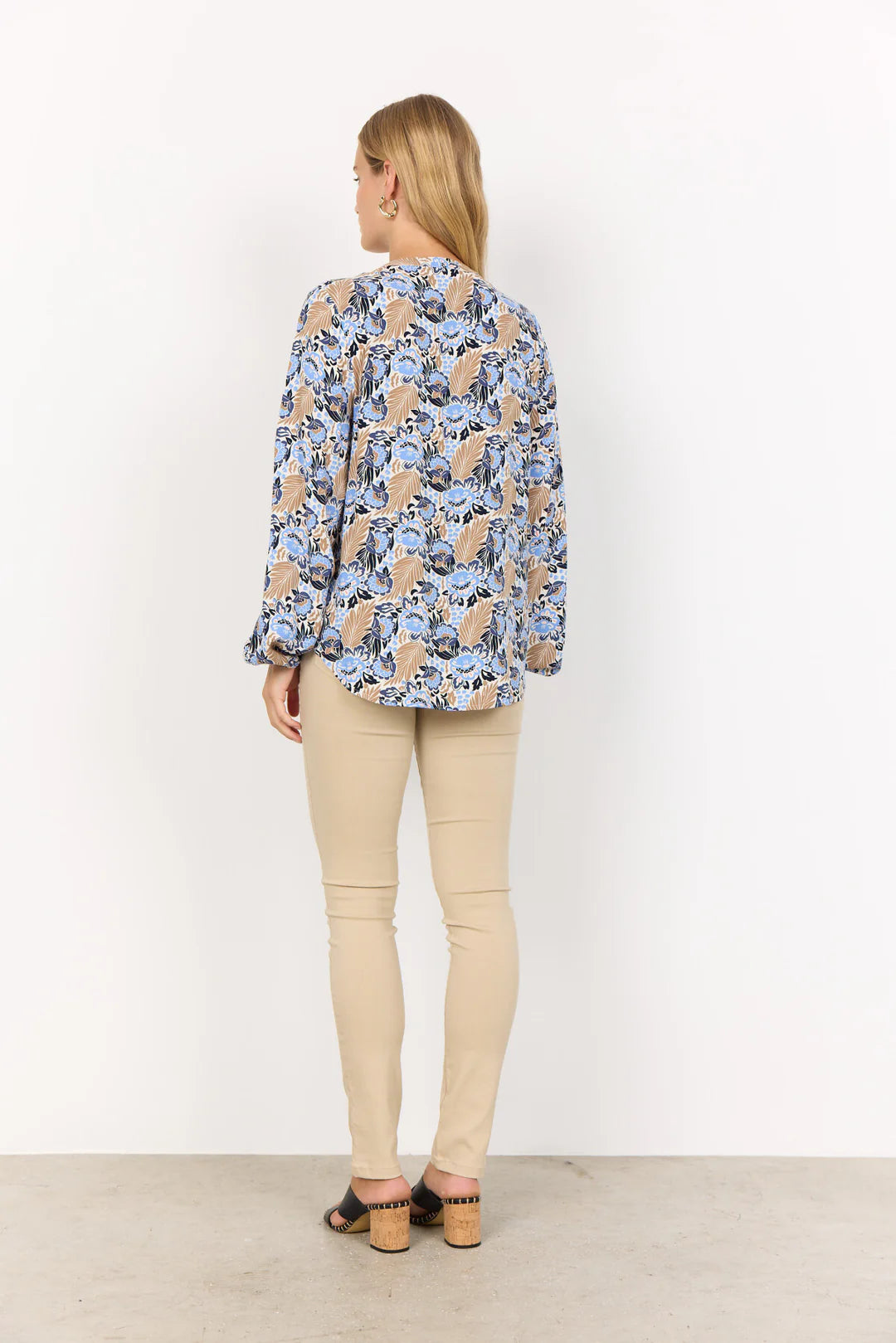 Soya Concept Pearl Blouse In Light Blue