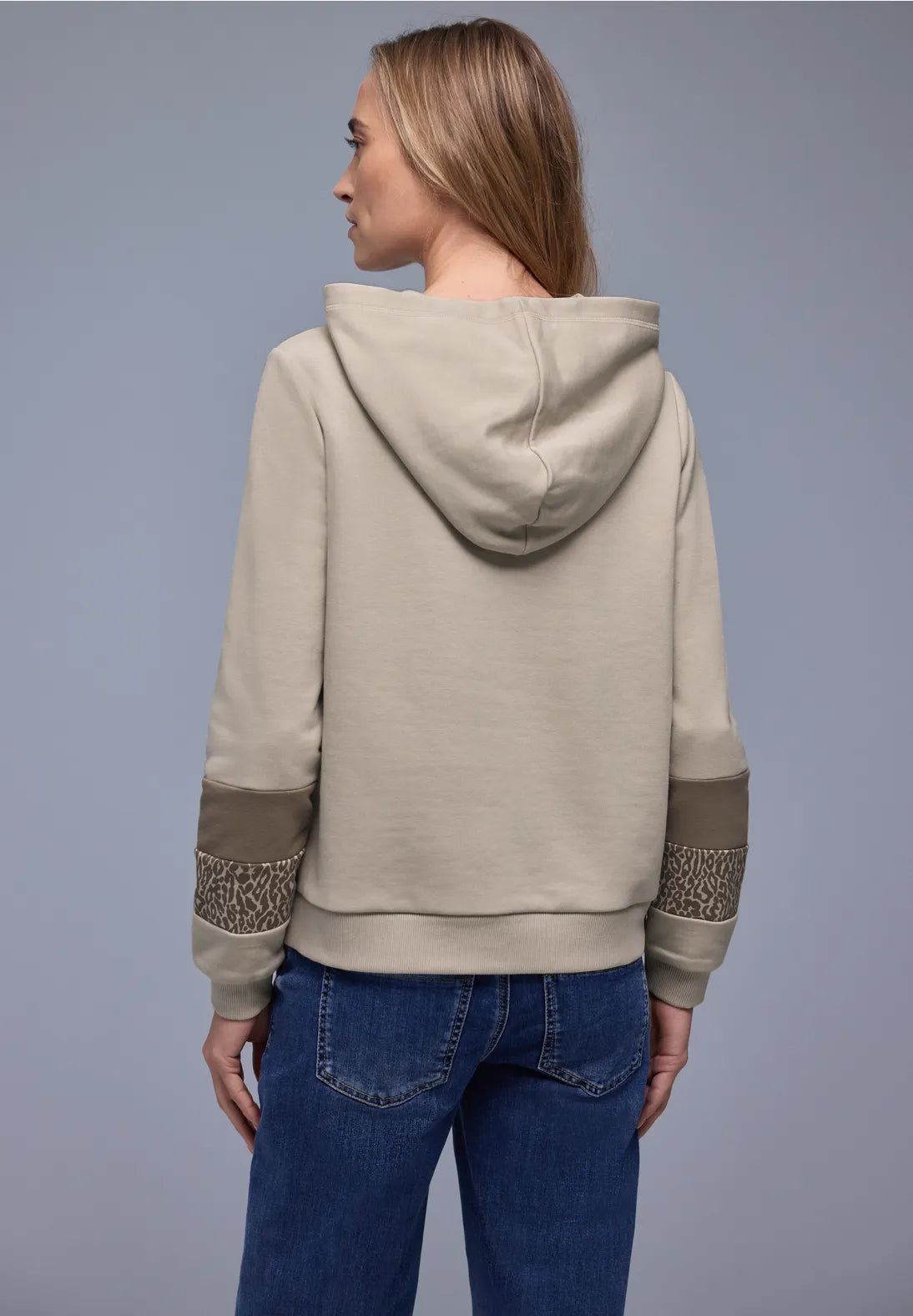 Street One Hoodie In Morning Beige