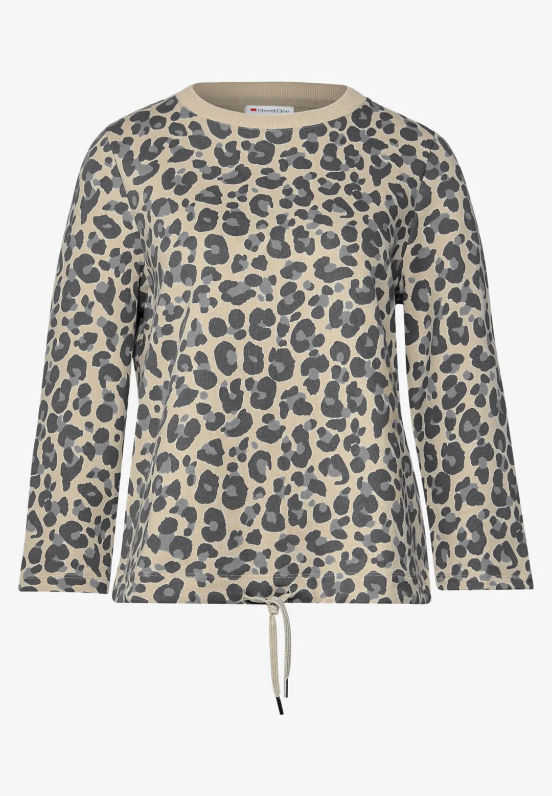 Street One Leo sweatshirt In Coastal Beige