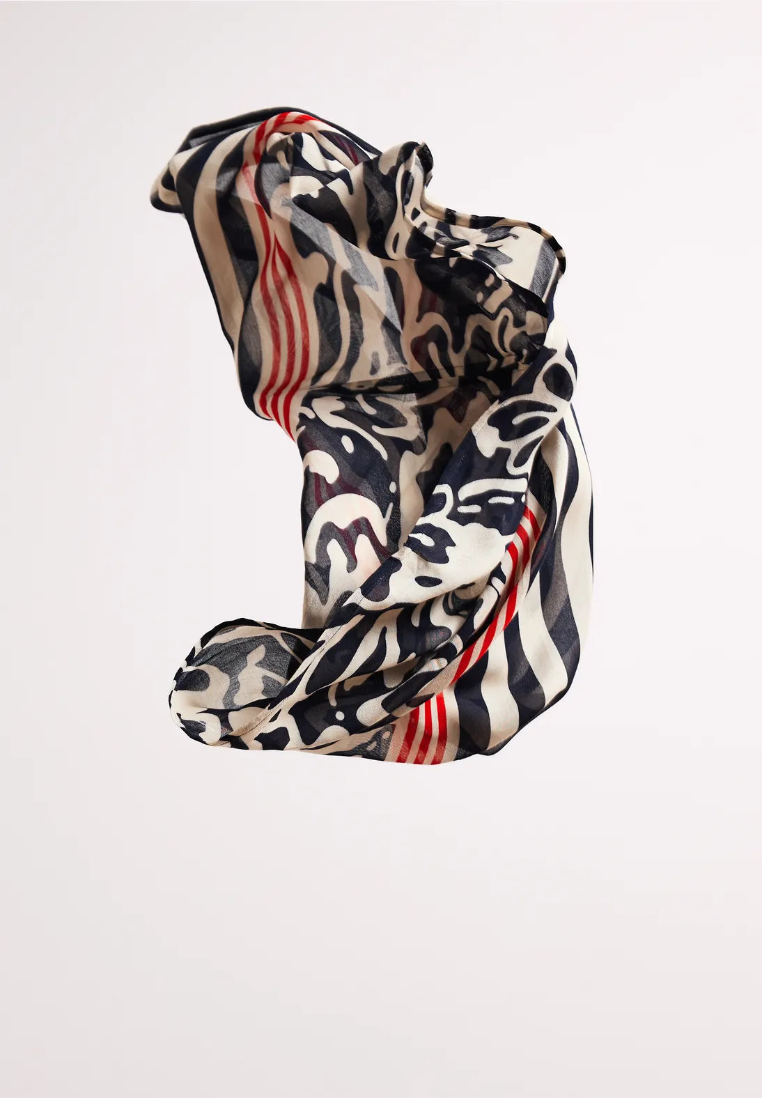 Street One Print Loop Snood In Shadowed Navy