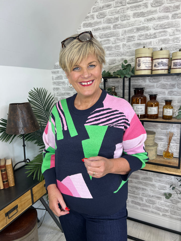 Nümph Nugraphi Pullover In Dark Sapphire